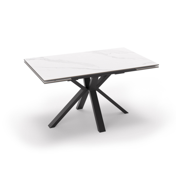 Стол AXEL 140 Bianco Grigio Ceramic BK